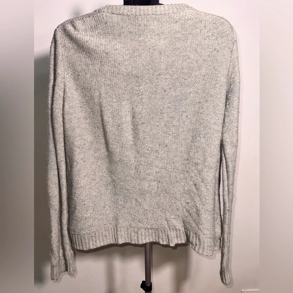 J. Crew jeweled Knit Sweater - Soft Gray